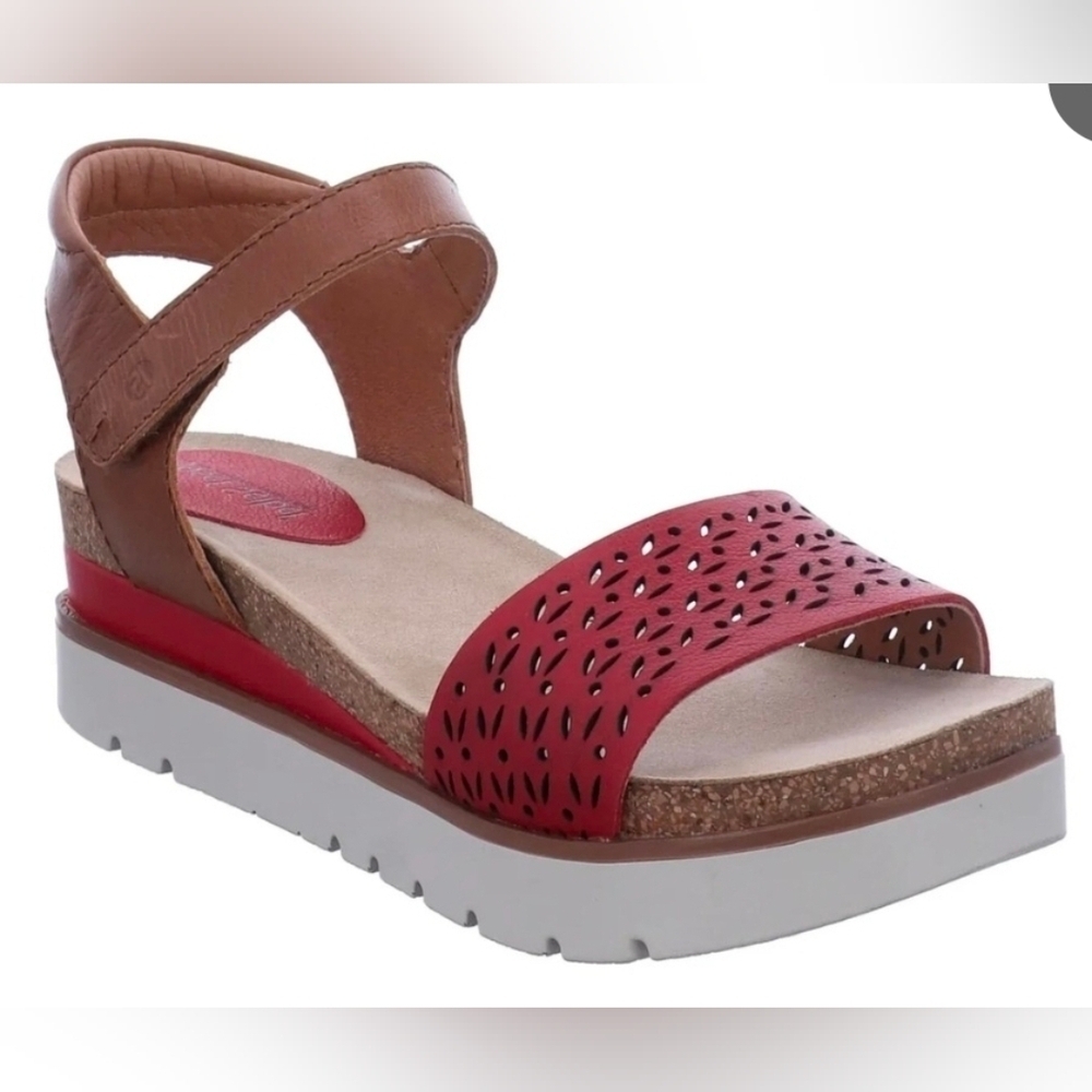 JOSEF SEIBEL Women's Red and Brown Sandals